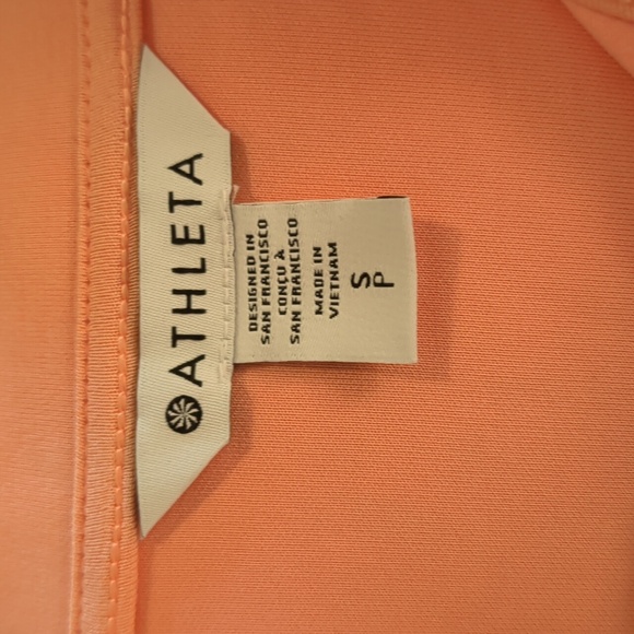 Athleta Seasoft Rib 1/4 Zip Popover In Papaya NWT - Picture 9 of 10